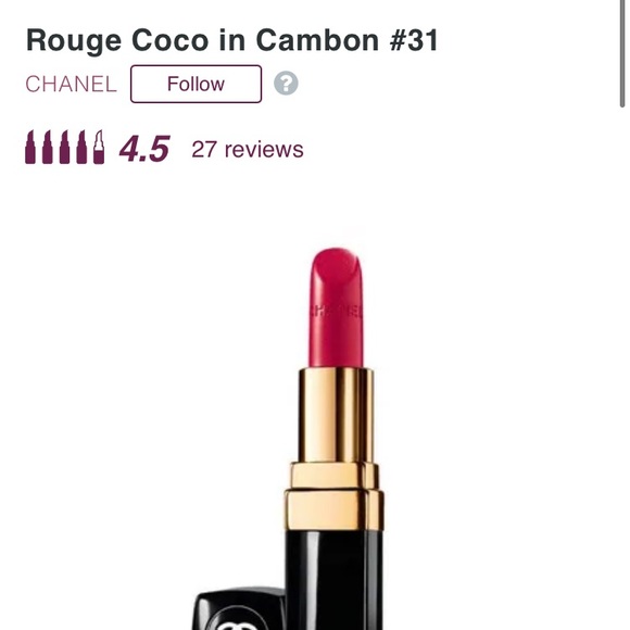 [SOLD] NEW Chanel Rouge Coco Hydrating Crème Lipstick in 31 Cambon - Picture 3 of 7